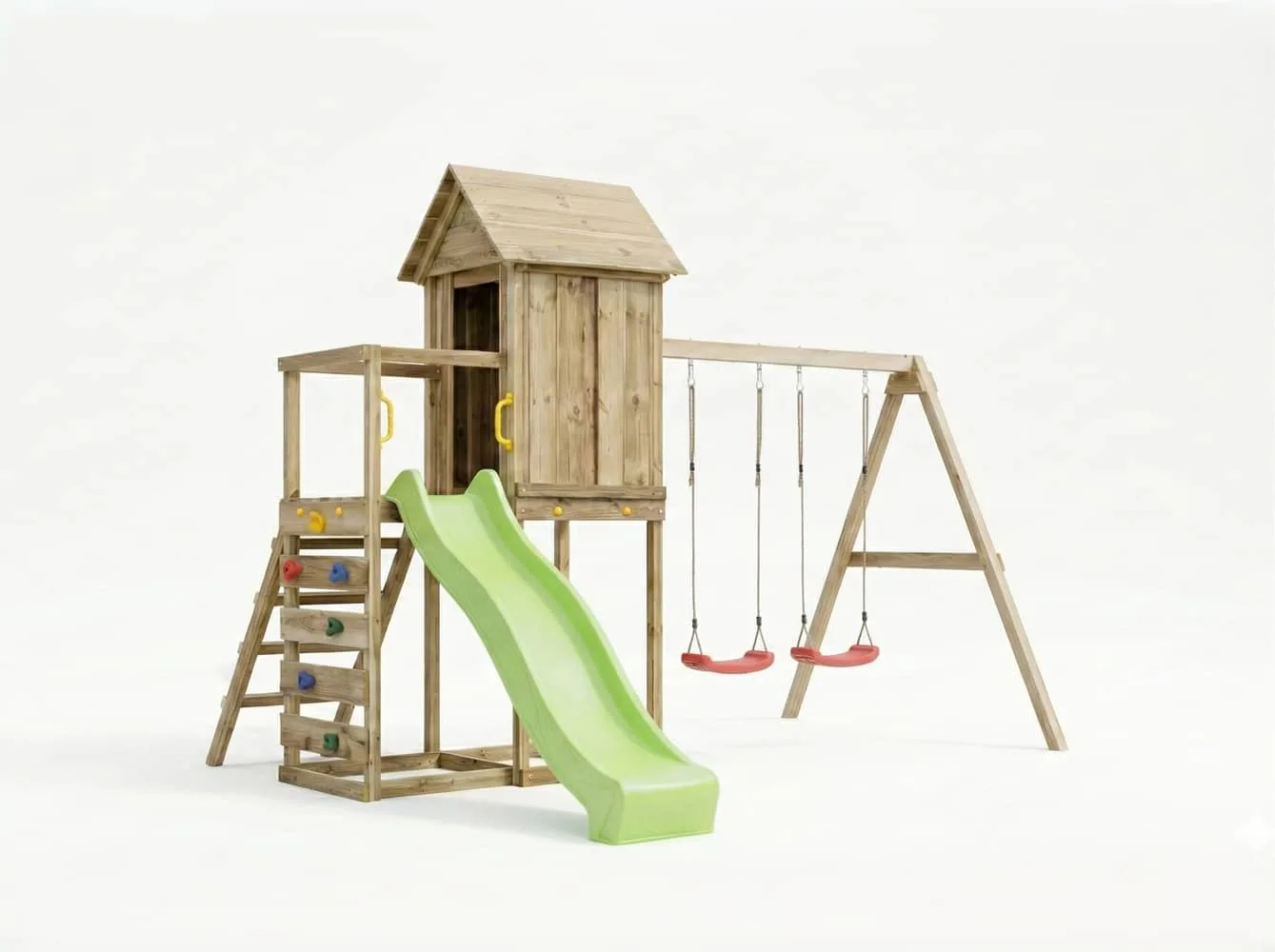 Parque infantil jardín Parque infantil jardín Fungoo Floppi con tobogán, escalera, columpio doble
