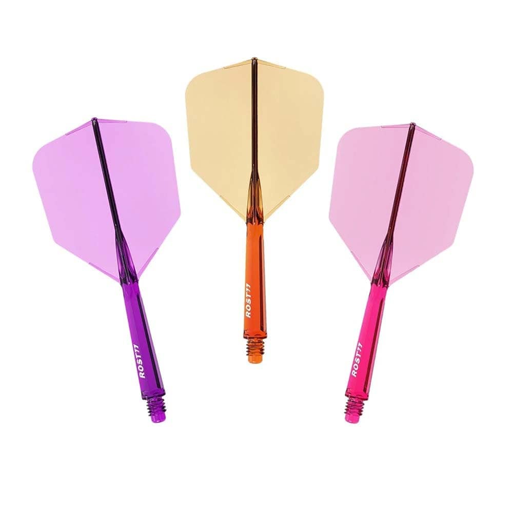 Plumas Cuesoul Rost 77 Naranja-Morado-Rosa Transparente Big Wing S 64mm