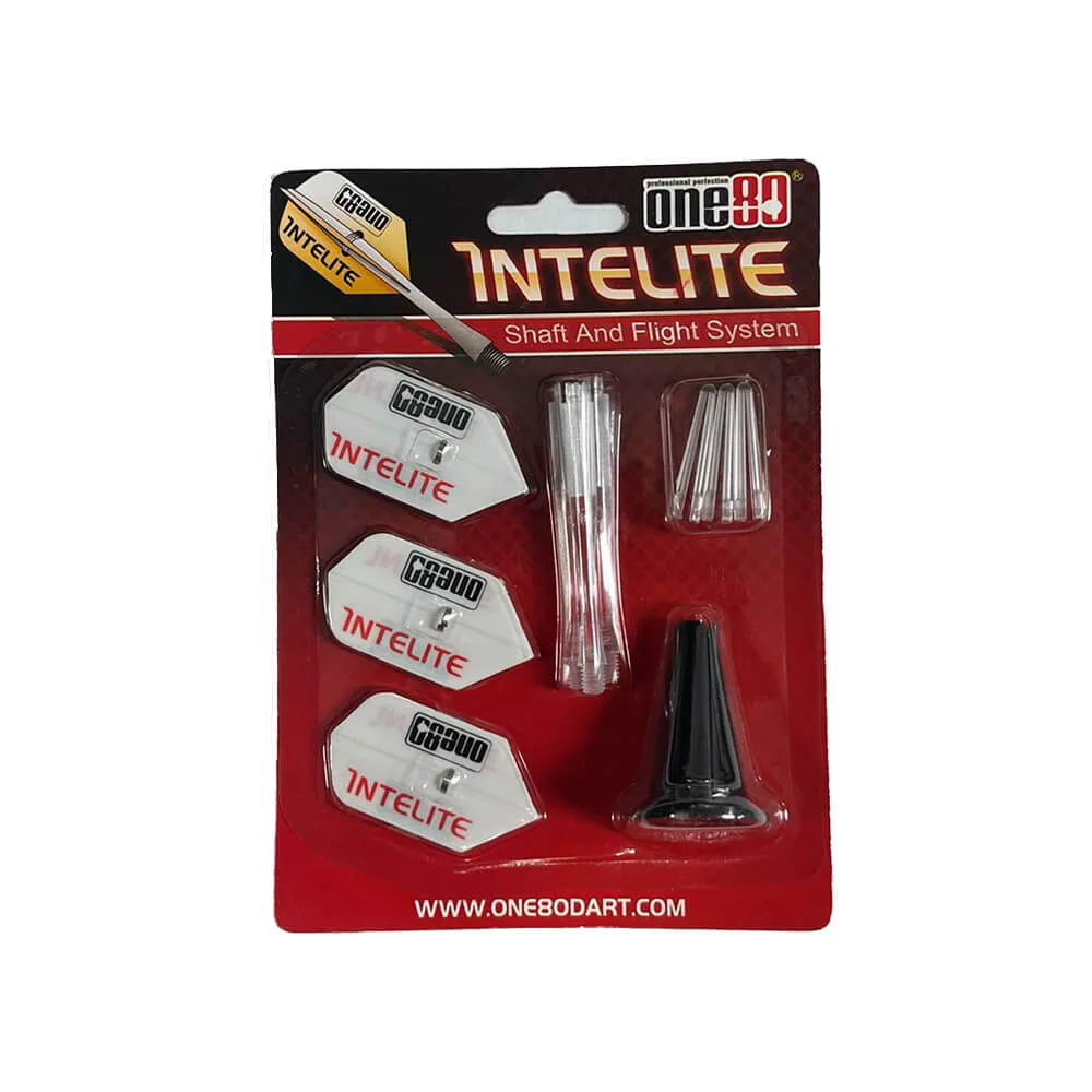 One80 Starter Pack Cañas Intelite Larga Transparente + Plumas Slim Blancas + Aplicador