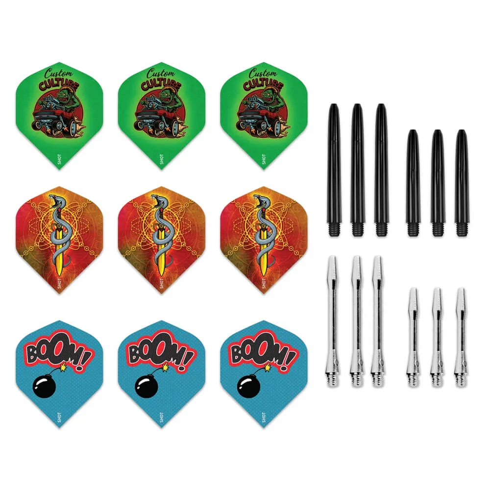 Pack Plumas Shot Tribal Dart Kit-High Quality Standard no6