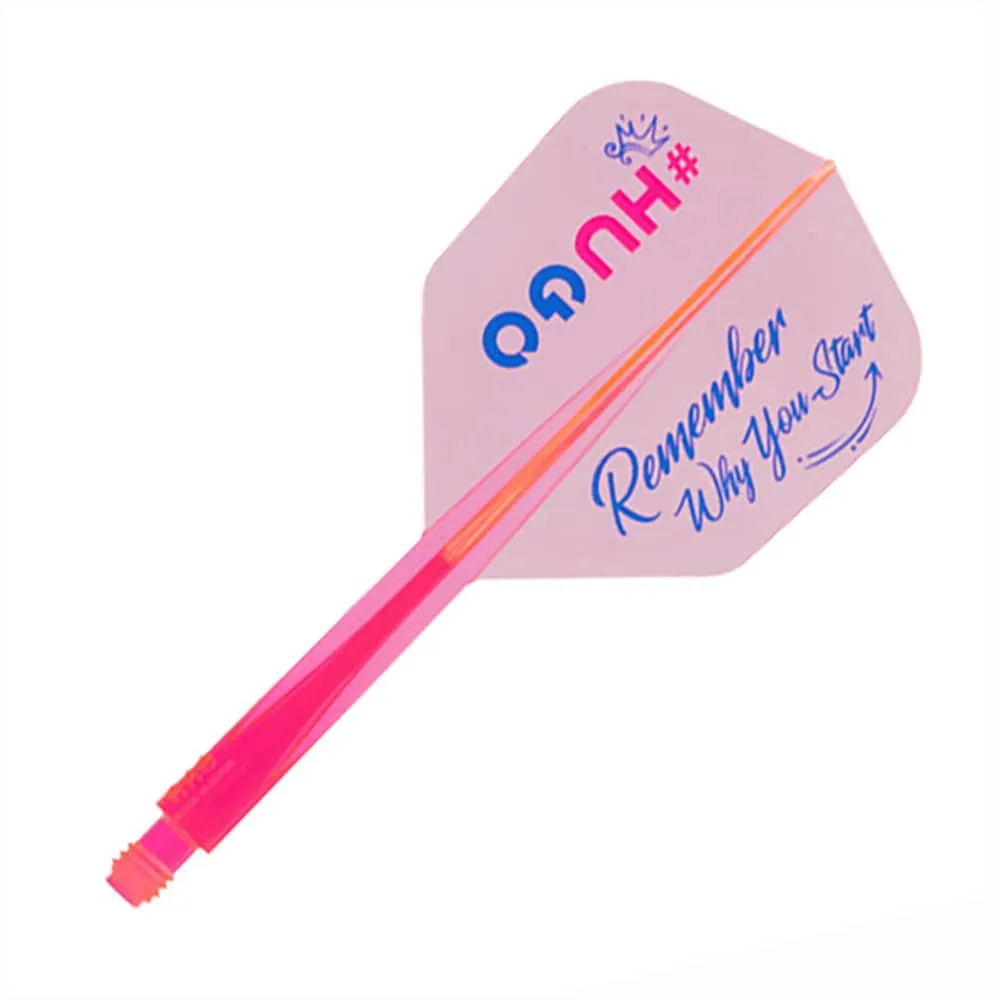 Plumas Condor Axe Shape Hugo Leung Model GO Rosa Neon L 33.5mm 3 Uds.