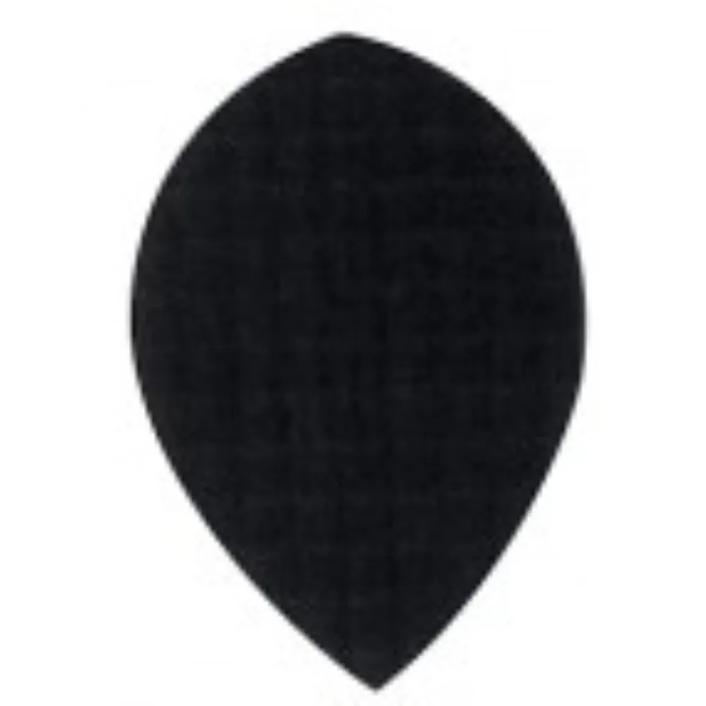 Plumas Tela Oval Negra