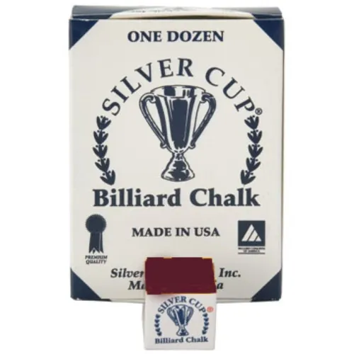 Tiza Billar Silver Cup Burdeos 12 unid