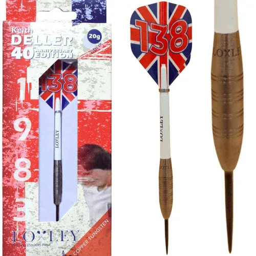 Loxley Darts Keith Deller 40th Dartpijlen 20g 90% Stalen Punt