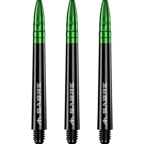 Cañas Mission Darts Sabre Polycarbonate Negra Verde Intermedia 41mm
