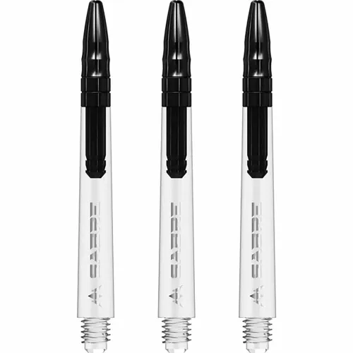Cañas Mission Darts Sabre Polycarbonate Negra Transparente Larga 48mm