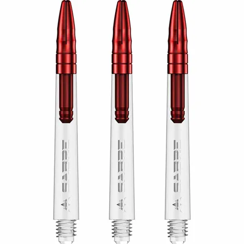 Cañas Mission Darts Sabre Polycarbonate Roja Transparente Larga 48mm