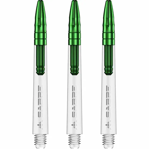 Cañas Mission Darts Sabre Polycarbonate Verde Transparente Intermedia 41mm