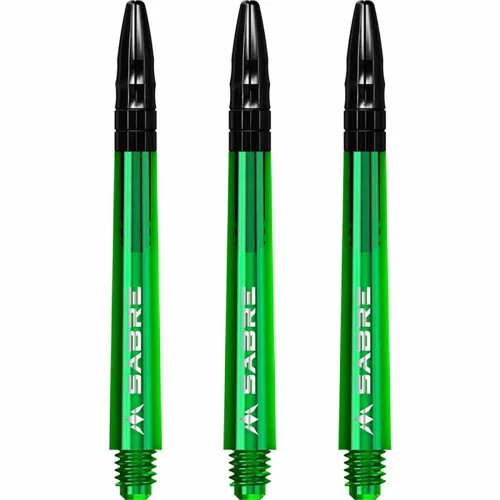 Cañas Mission Darts Sabre Polycarbonate Verde Negro Larga 48mm