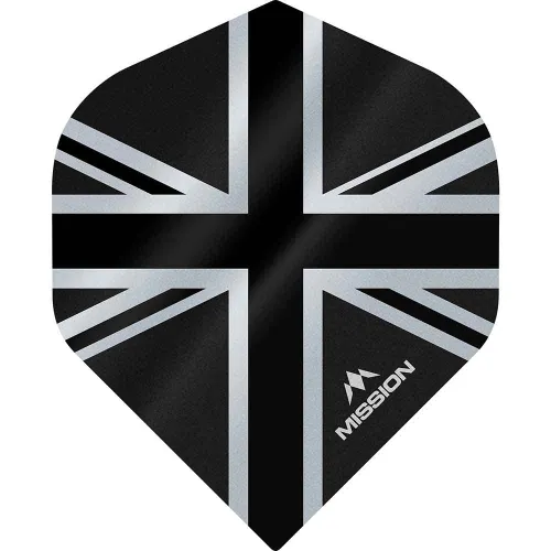 Plumas Mission Darts No2 Std Alliance Union Jack Negro