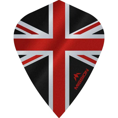 Plumas Mission Darts Kite Alliance Union Jack Negro Rojo