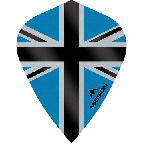 Plumas Mission Darts Kite Alliance-X Union Jack Negro Azul