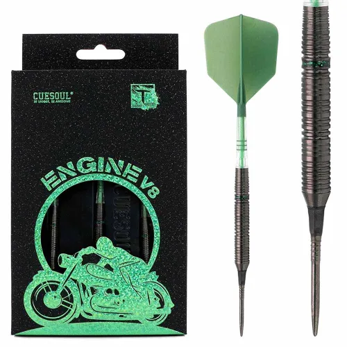 Dardos Cuesoul Engine V8 Green Hope Soft tip Steel Tip 90% 18g